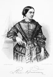 Clara Schumann, deutsche Pianistin und Komponistin (Lithografie)