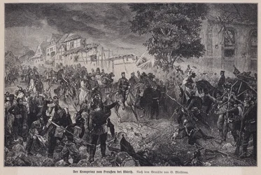 Kronprinz Friedrich von Preußen in der Schlacht von Woerth, Frankreich, Deutsch-Französischer Krieg