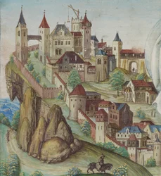 Detail der Kreuzigung, deutsche Stadt, spätes 15. Jahrhundert