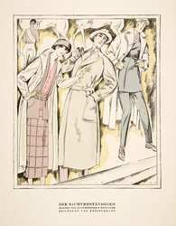 "Die Sachverständigen", Anzeige für Mäntel von Stawropulos & Moldauer, aus Styl, veröffentlicht 1922