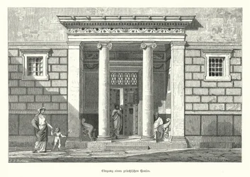 Eingang eines antiken griechischen Hauses