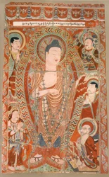 Faksimile von Höhlentempelmalereien im Königlichen Museum, Berlin, späte 19. bis frühe 20. Jahrhundert