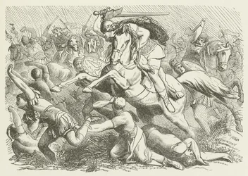 Erster Tag der Schlacht mit Arminius