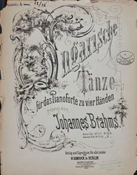Frontispiz der Ungarischen Tänze von Johannes Brahms