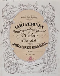 Frontispiz von "Variationen über ein Thema von Robert Schumann" (Op. 23)