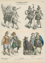 Deutsche Militär- und Bürgerkostüme, frühes 17. Jahrhundert
