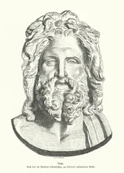 Kopf des Zeus, antiker griechischer Gott