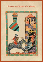 Illustration aus einem mittelalterlichen Liederbuch