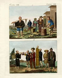 Japanische Kleider (Farbstich)