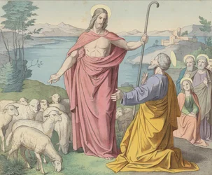 Jesus erscheint Petrus, seinem Stellvertreter auf Erden