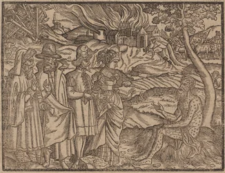 Hiob bedeckt mit Geschwüren um 1525