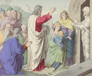 Lazarus wird wieder zum Leben erweckt