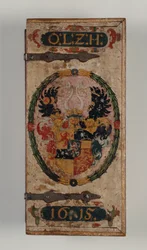 Deckel der Armbrustbolzenkiste von Prinz Otto von Hessen, 1615