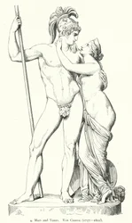 Mars und Venus, Marmorskulptur des italienischen neoklassizistischen Bildhauers Antonio Canova