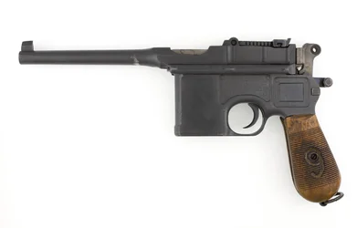 Mauser C96, 9-mm-Selbstladepistole, Exportmodell, umgebaut für 9 mm Parabellum (Pistole, selbstladend, Mauser, 9-mm-C96-Umbau)