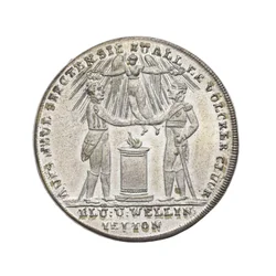 Medaille zur Erinnerung an Wellington und Blücher bei Waterloo