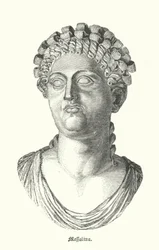 Messalina, dritte Frau des römischen Kaisers Claudius (Gravur)