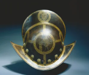 Morion der Staatsgarde von Kurfürst Christian I. von Sachsen, Nürnberg, ca. 1580-91