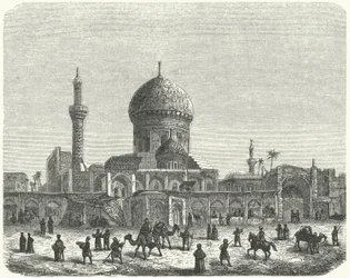 Moschee von Ahmed Khiaga und Marktplatz, Bagdad (Stich)