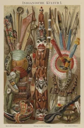 Kulturelle Artefakte der amerikanischen Ureinwohner