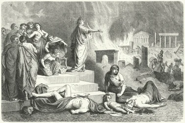 Nero während des Großen Brandes von Rom, 64