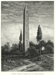 Obelisk des antiken ägyptischen Sonnentempels in Heliopolis