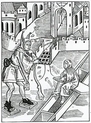 Von der Verachtung oder Missachtung der Heiligen Schrift, Illustration aus Alexander Barclays englischer Übersetzung von 