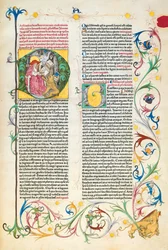Seite aus Epistolae Hieronymus, Briefe und Traktate des Heiligen Hieronymus, herausgegeben von Adrianus Brielis