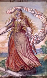 Pax Gallica, eine Personifikation des französischen Friedens, ca. 1640