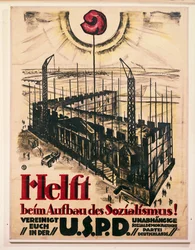 Plakat für die Unabhängige Sozialdemokratische Partei Deutschlands (USPD)