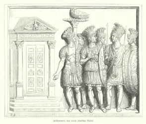 Prätorianergarde, nach einem römischen Relief