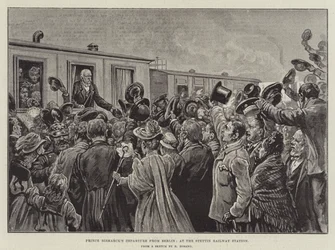 Abreise von Fürst Bismarck aus Berlin, am Stettiner Bahnhof