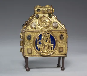 Reliquiar in Form einer Geldbörse, um 1320