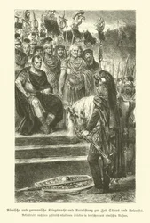 Römische und germanische Waffen und Militärkostüme zur Zeit von Julius Caesar und Ariovistus