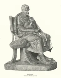 Römische Kopie einer Statue des antiken griechischen Komödiendichters Posidippus