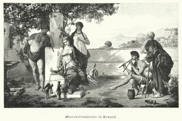 Römische Puppenspieler in Pompeji