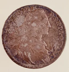 Silbertaler von Maximilian III. Joseph (1727-1777) 1769 Durchmesser 4,1 cm Neapel, Archäologisches Museum