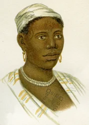 Tätowierte afrikanische Frau, 1894