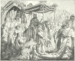 Der Heilige Römische Kaiser Karl IV. betritt Lübeck