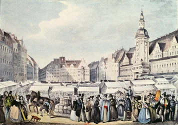 Die Leipziger Messe im Jahr 1830