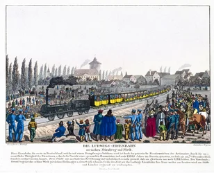 Die Eröffnung der Nürnberg-Fürther Eisenbahn, 7. Dezember 1835