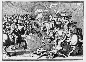 Der Tod von König Gustavus bei Lützen