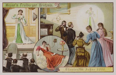 Theater im Jahr 2000 (Chromolithografie)
