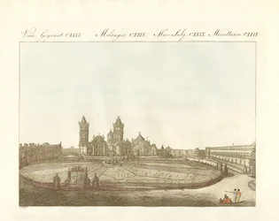 Ansicht der Grand Plaza von Mexiko-Stadt in Amerika