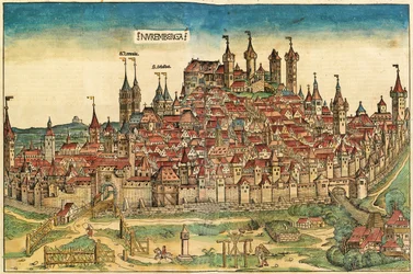 Ansicht der Stadt Nürnberg, veröffentlicht in der Nürnberger Chronik, 1493