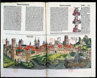 Ansicht der Stadt Köln, aus der Chronik von Nürnberg von Hartmann Schedel, 1493