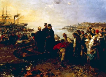 Einschiffung der Tausend in Quarto, um 1860
