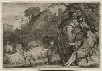 Ein Engel kündigt die Geburt von Abrahams Sohn an, 1638