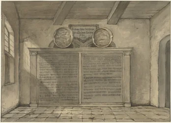 Zwei Kupferbecken in der Kirche von Loosduinen