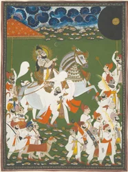 Maharana Bhim Singh in Prozession, um 1820